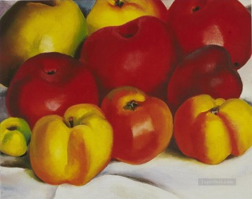 モダンな静物画の装飾 Painting - apple family 2 ジョージア・オキーフの静物画の装飾